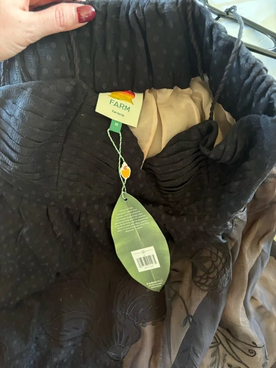 FARM Rio Black Sheer Polka Dot Maxi Dress - Picture 4 of 4